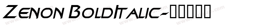 Zenon BoldItalic字体转换